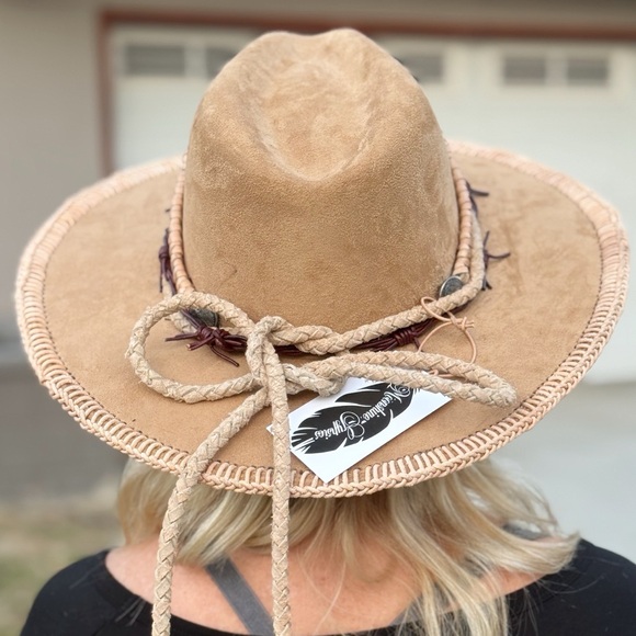 Custom hat with Native Pawn sterling and turquiose